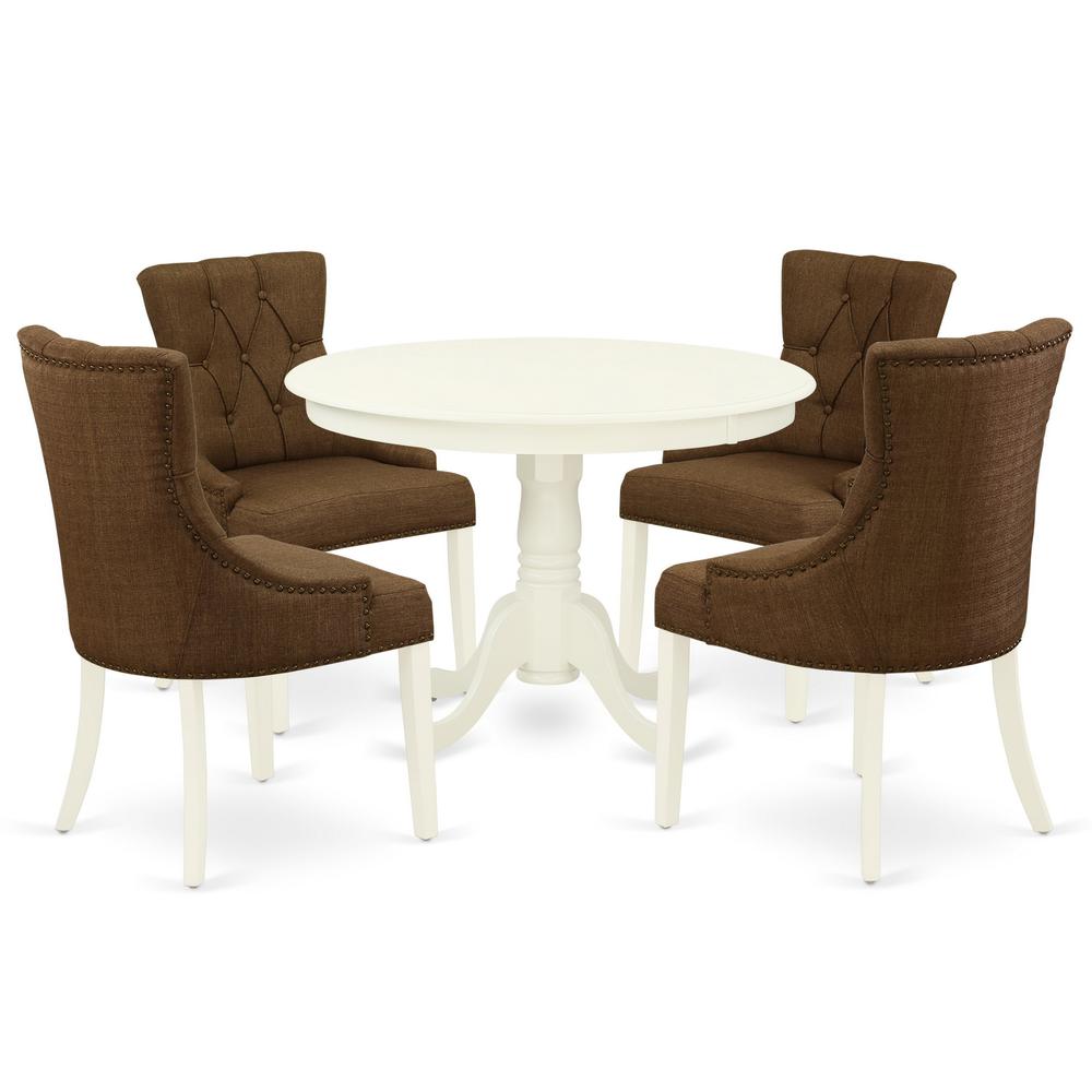 Dining Room Set Linen White, HLFR5-LWH-18. Picture 1