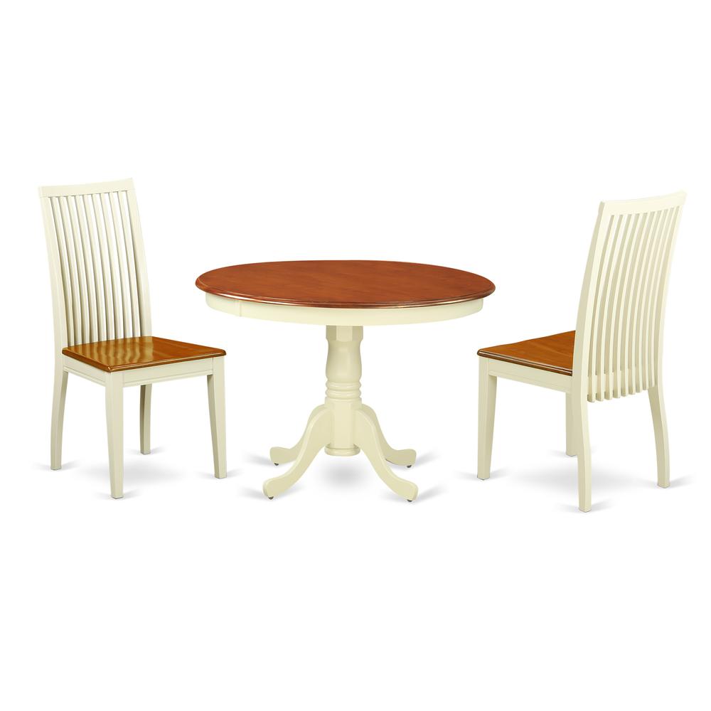 Dining Room Set Buttermilk & Cherry, HLIP3-BMK-W. Picture 1