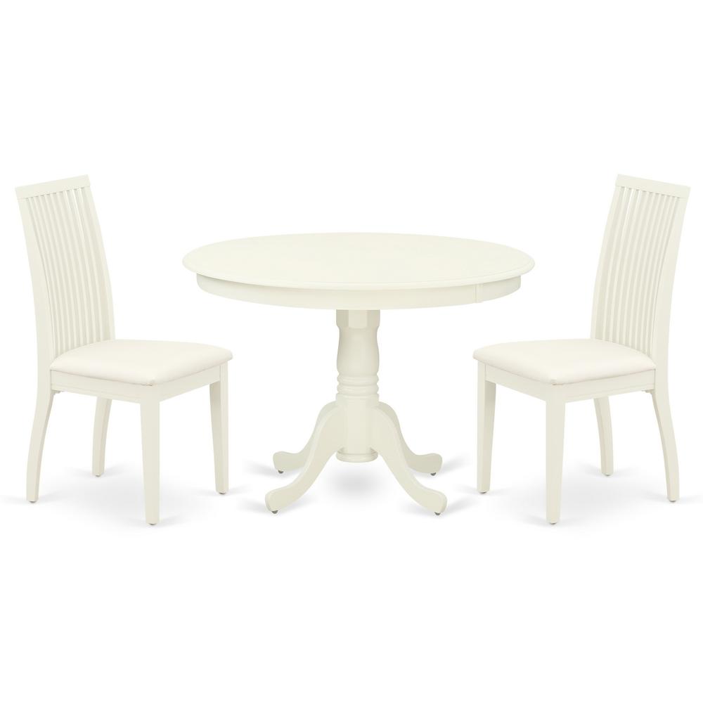 Dining Room Set Linen White, HLIP3-LWH-C. Picture 1