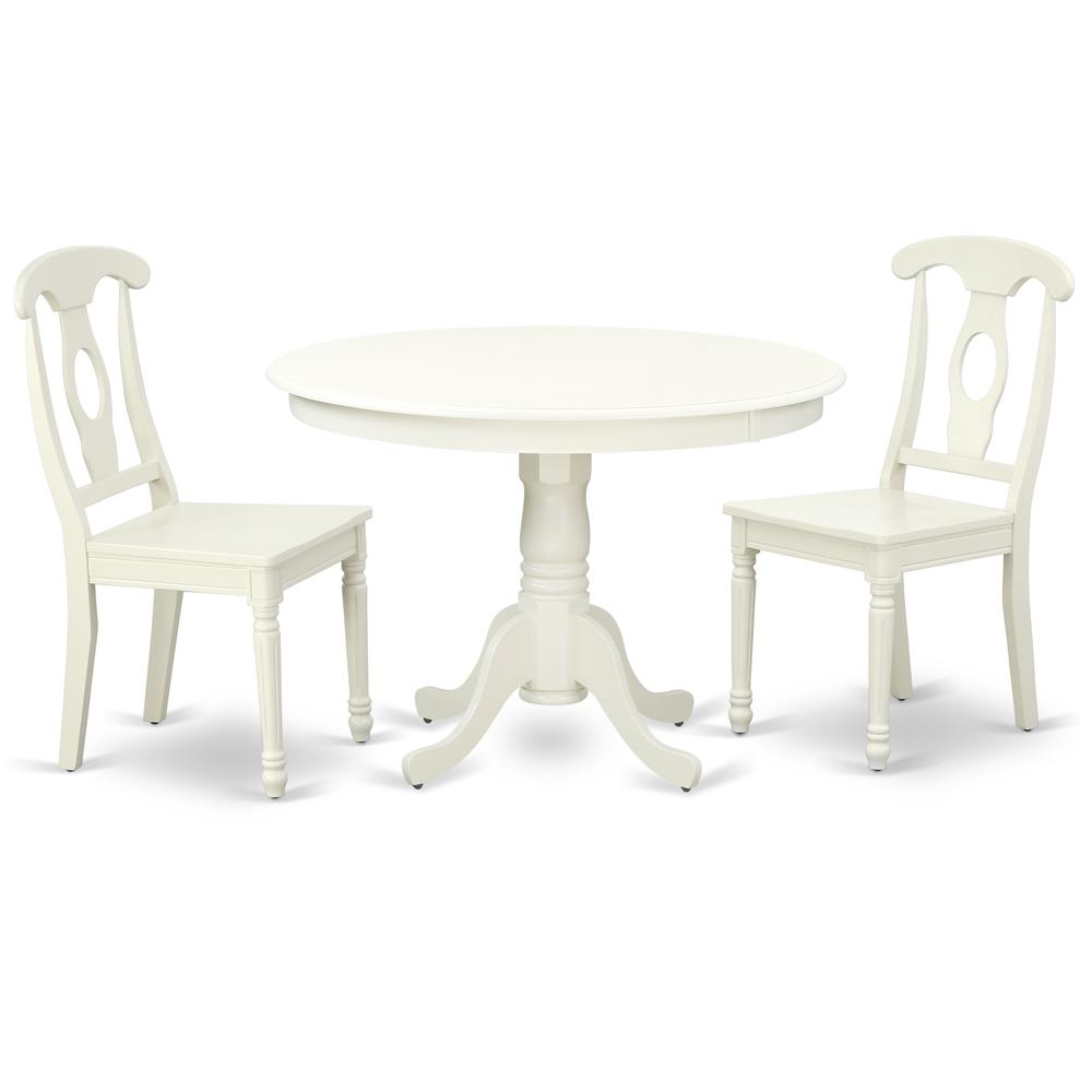 Dining Room Set Linen White, HLKE3-LWH-W. Picture 1