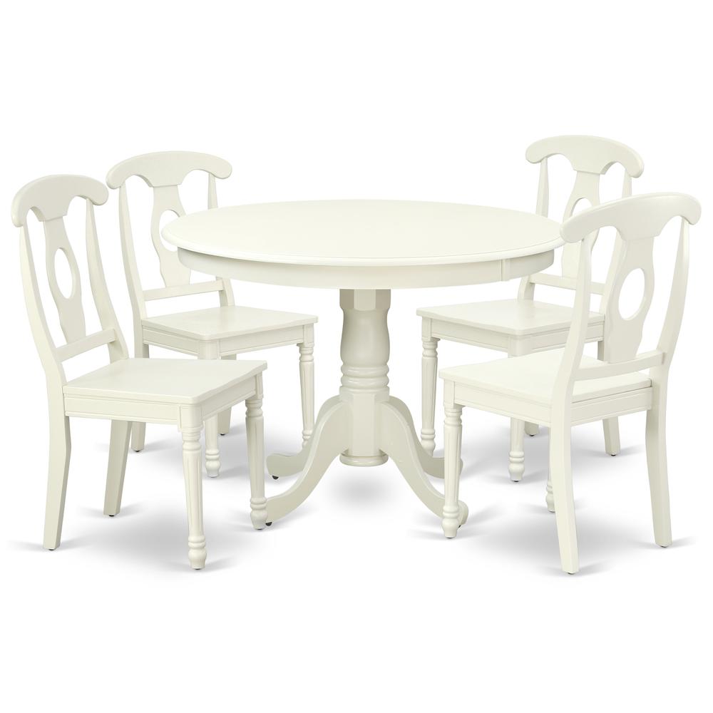 Dining Room Set Linen White, HLKE5-LWH-W. Picture 1