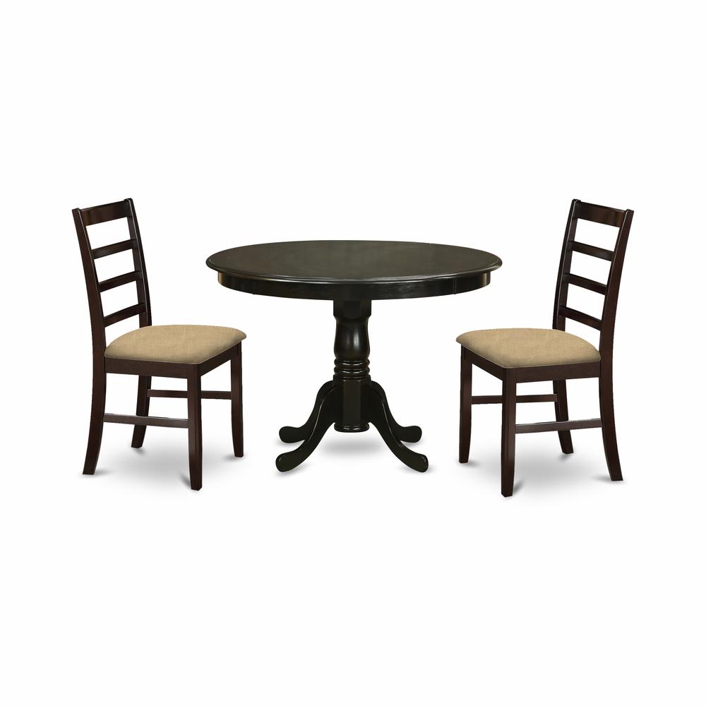 HLPF3-CAP-C 3 Pc small Kitchen Table set-Dining Table and 2 Dinette Chairs.. Picture 1