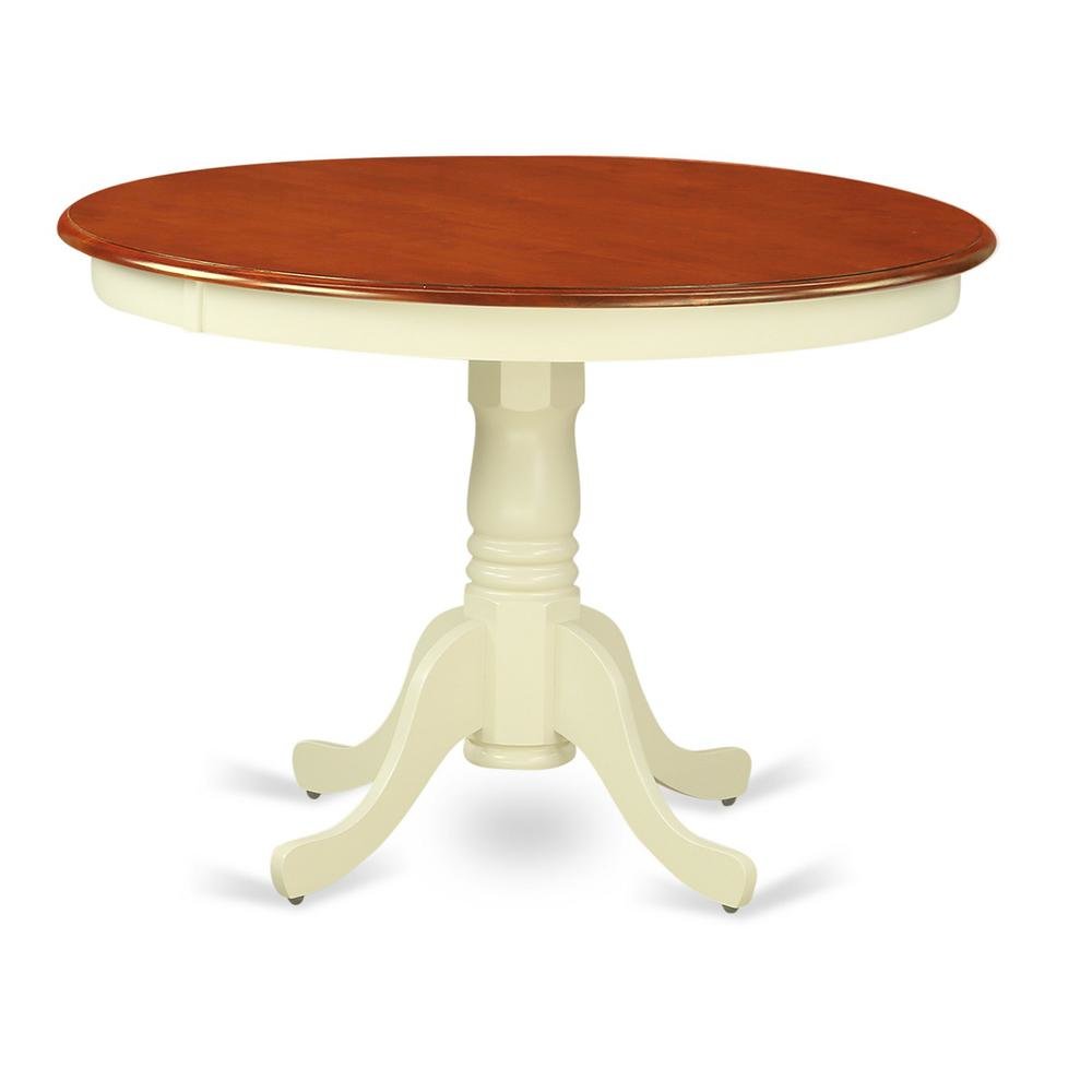 Small Round Kitchen Table for Dining Room with Classic Wooden Finish. Picture 1