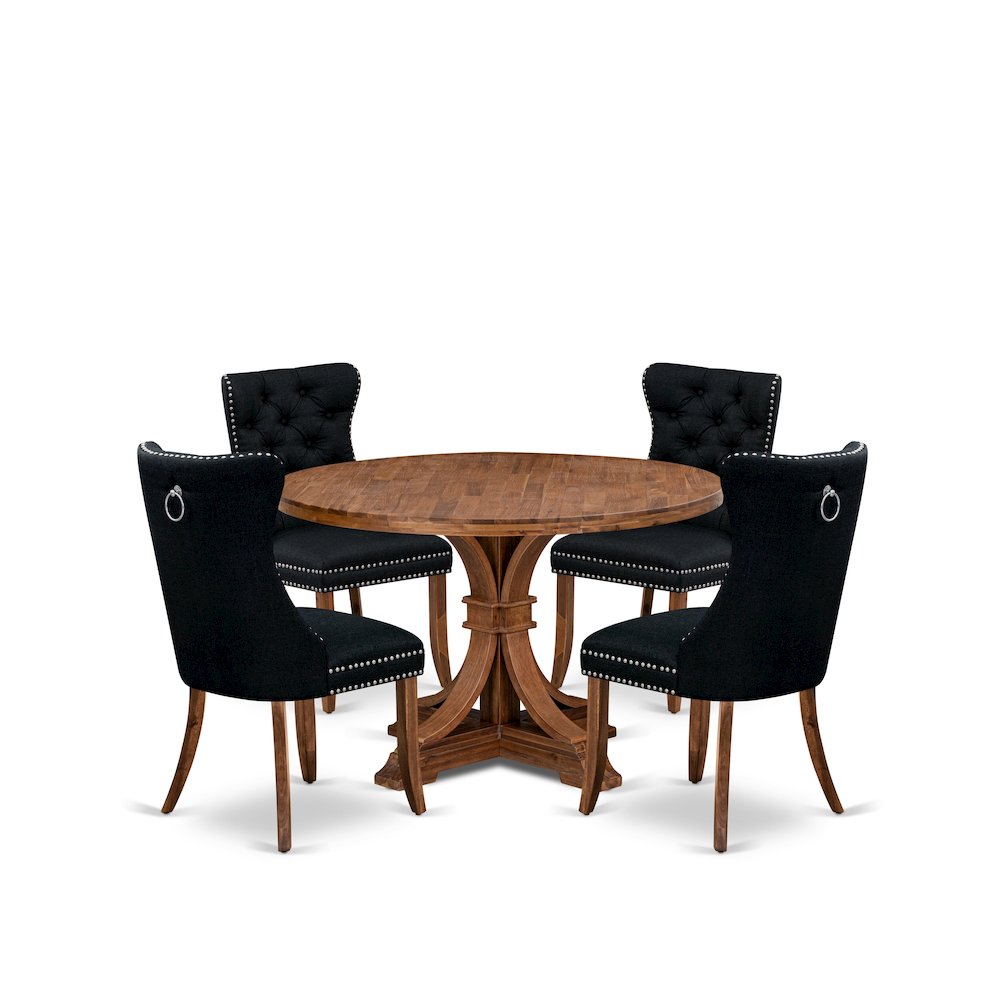 5-Piece Kitchen Set In Black Color. Picture 1