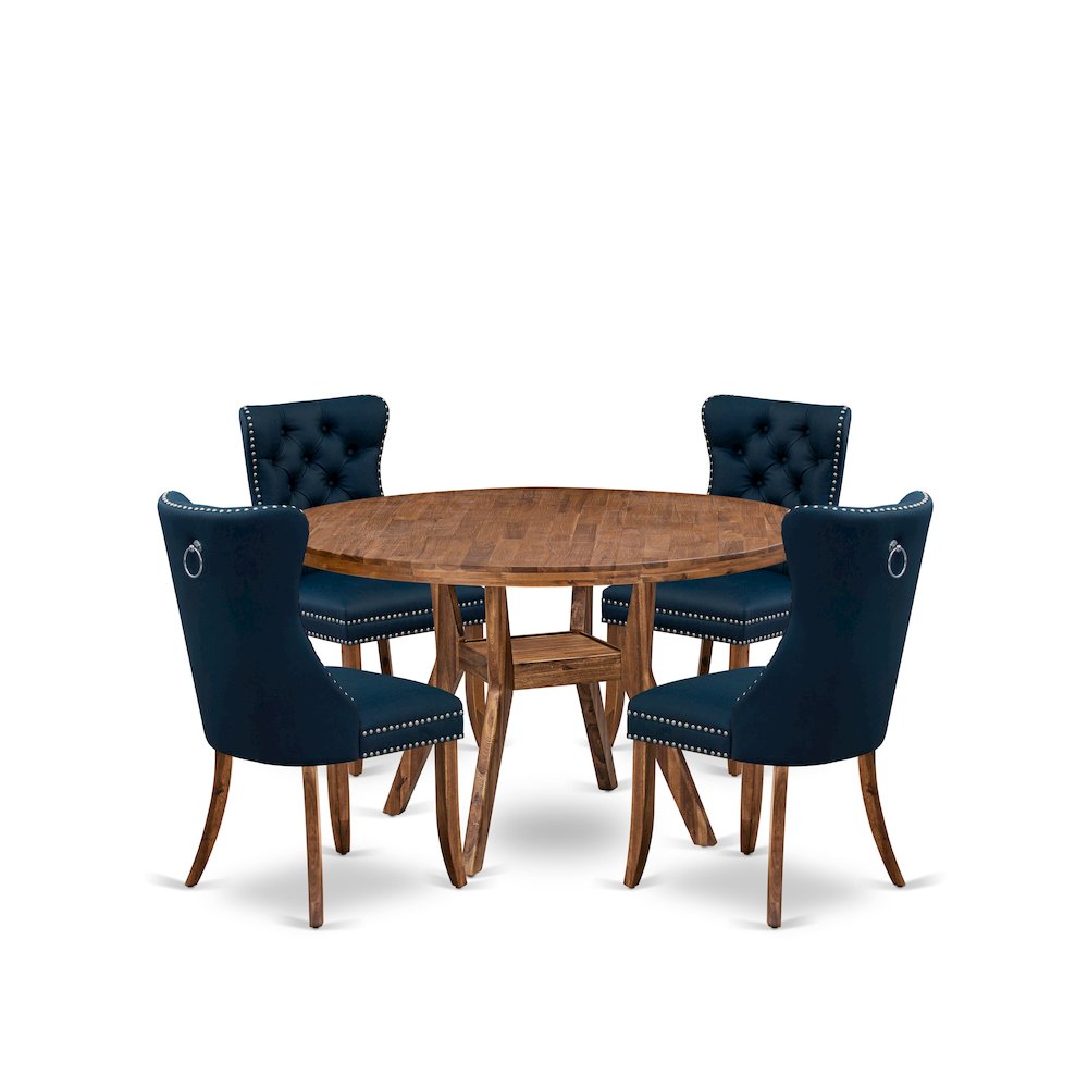 5-Piece Kitchen Set In Navy Blue Color. Picture 1