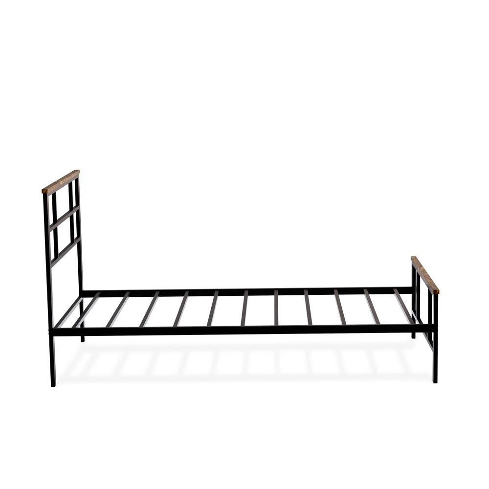 Ingram Modern Bed Frame with 4 Metal Legs - High-class Bed Frame in Powder Coating Black Color. Picture 4