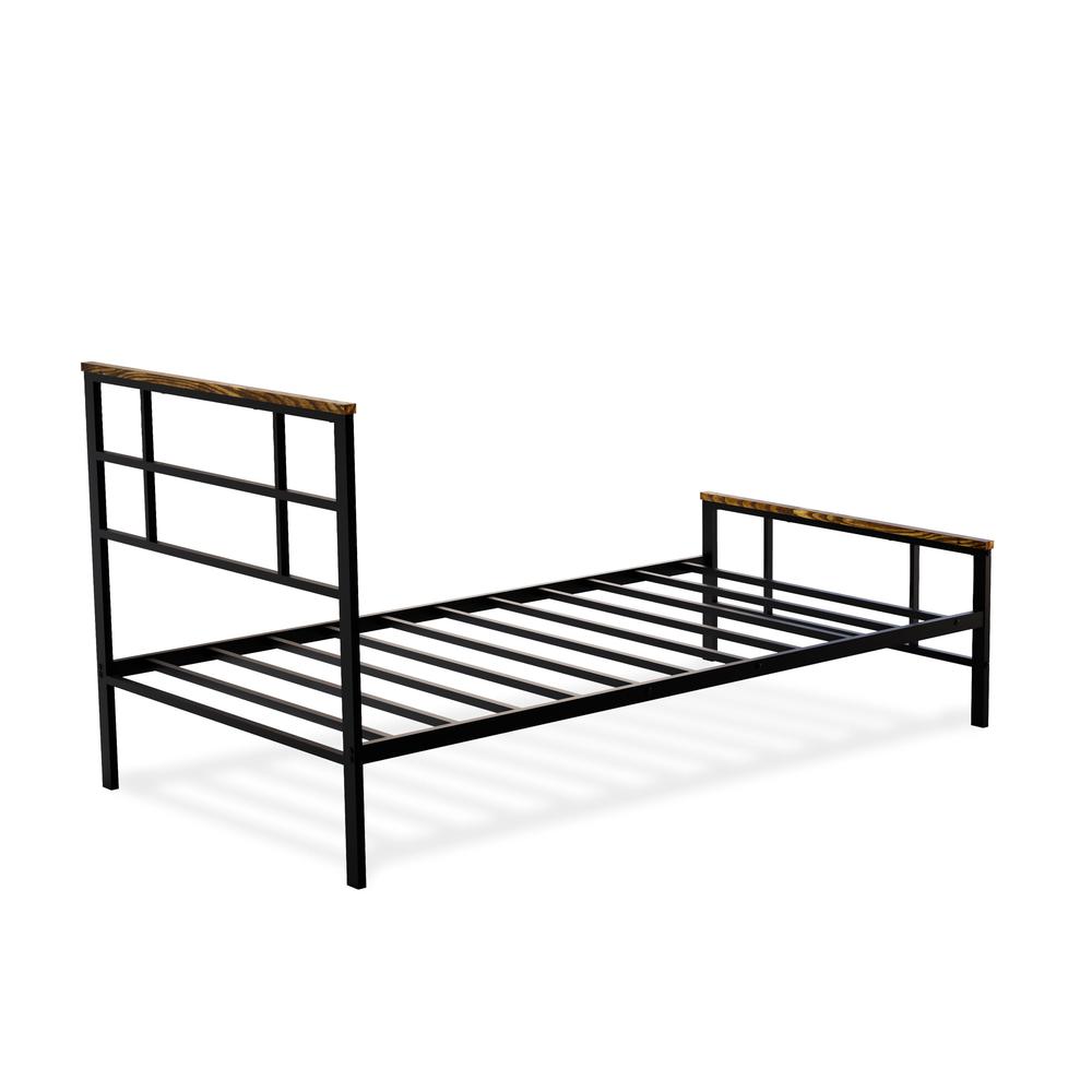 Ingram Modern Bed Frame with 4 Metal Legs - High-class Bed Frame in Powder Coating Black Color. Picture 5
