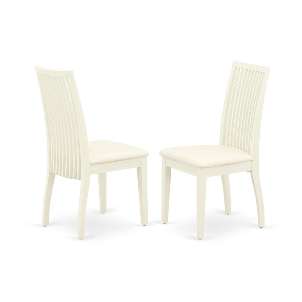 Linen-Upholstered Dining Chair with Solid Wood Legs for Dining Room, Set of 2. Picture 1