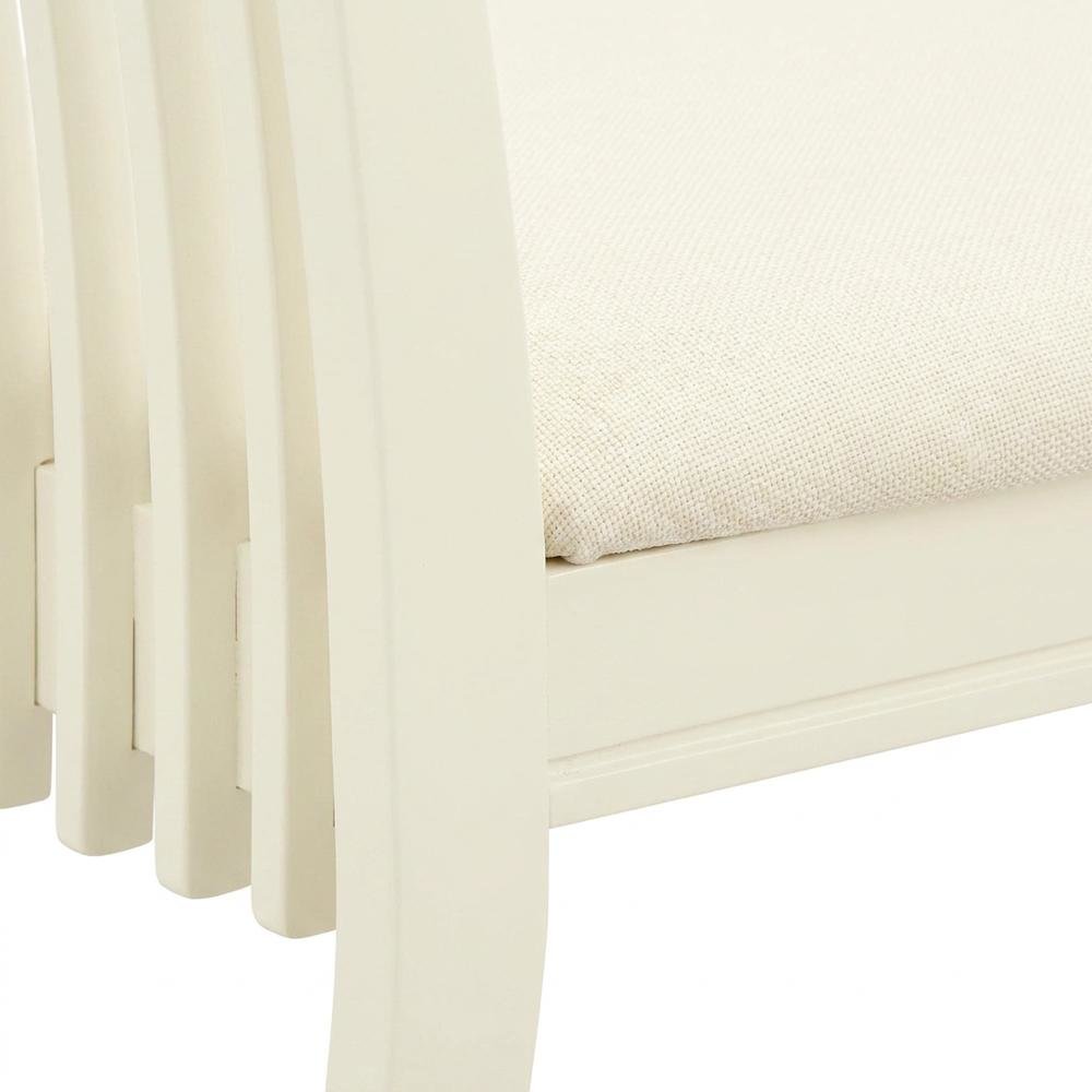 Linen-Upholstered Dining Chair with Solid Wood Legs for Dining Room, Set of 2. Picture 8