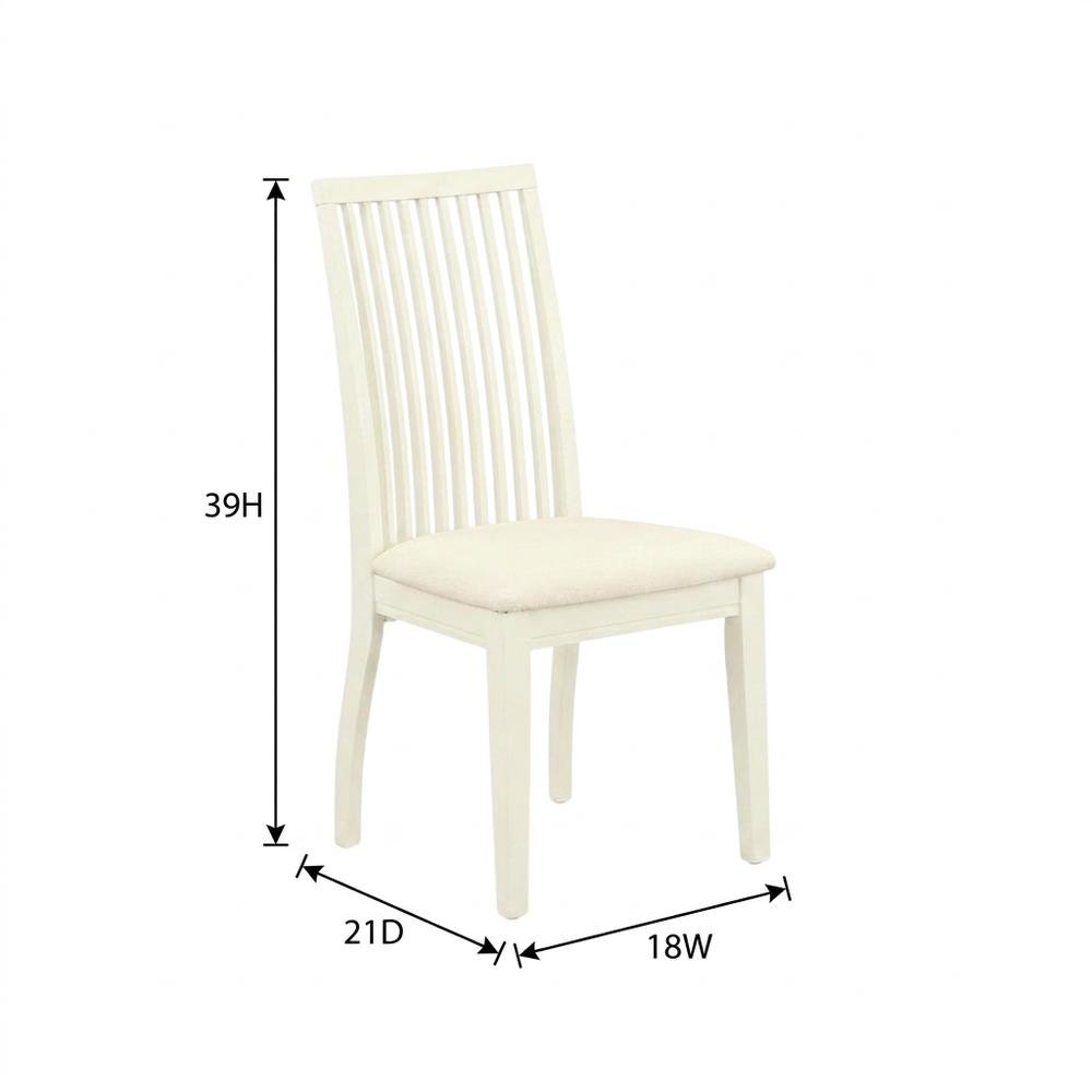 Linen-Upholstered Dining Chair with Solid Wood Legs for Dining Room, Set of 2. Picture 6