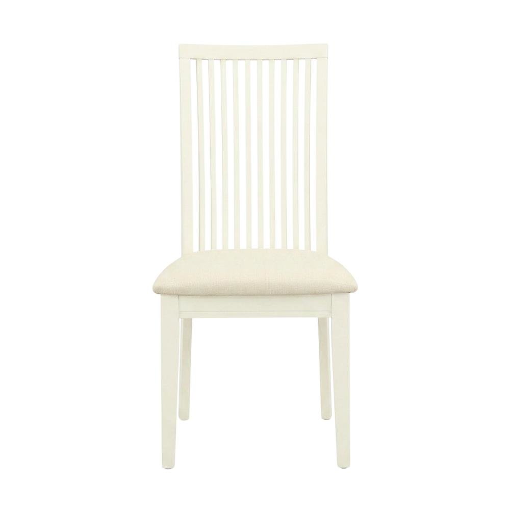 Linen-Upholstered Dining Chair with Solid Wood Legs for Dining Room, Set of 2. Picture 2