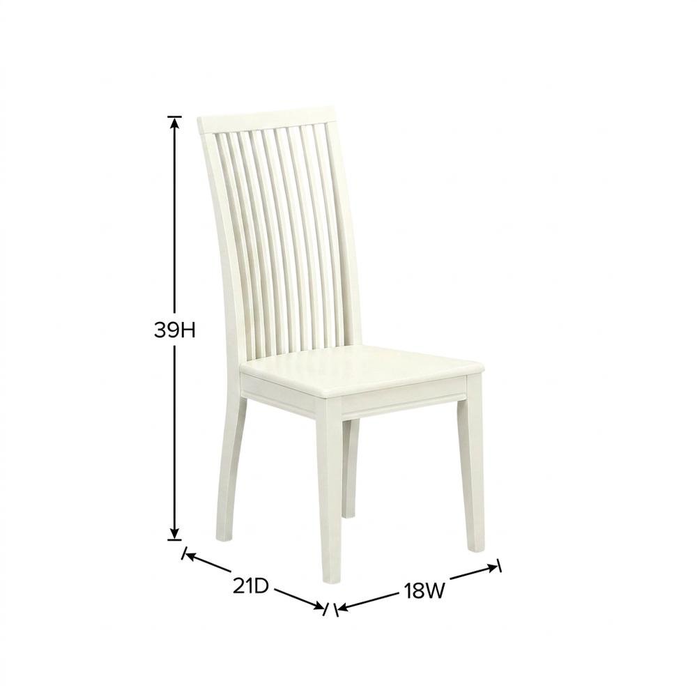 Linen Upholstered Dining Chair with Slat Back for Dining Room, Set of 2. Picture 6