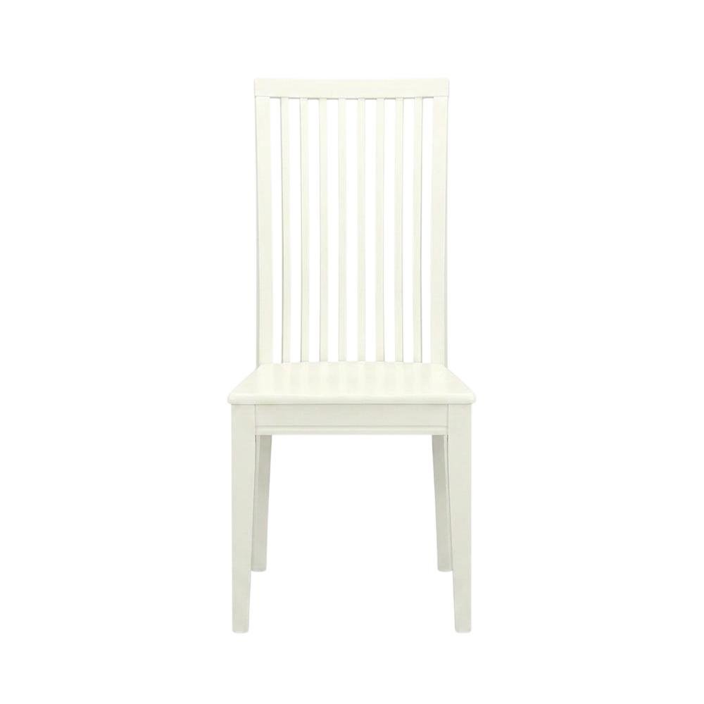 Linen Upholstered Dining Chair with Slat Back for Dining Room, Set of 2. Picture 2