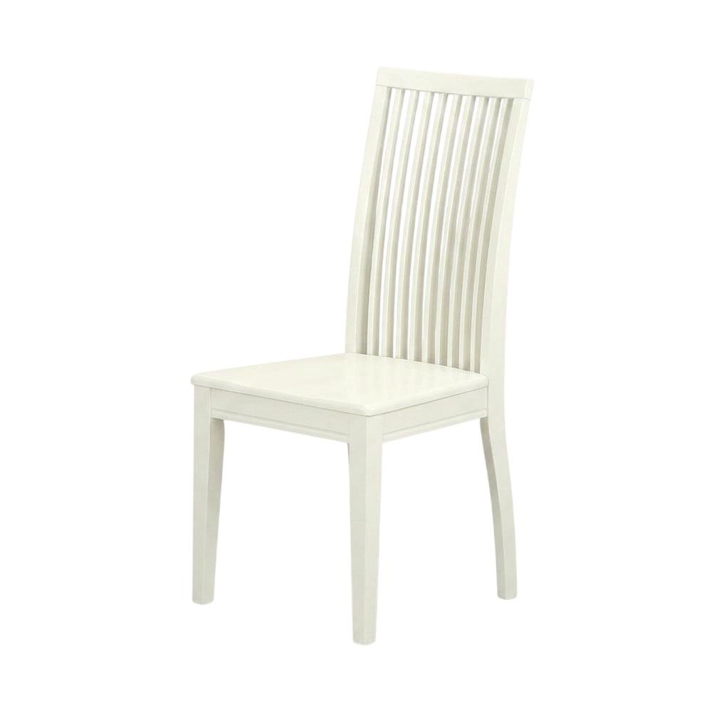 Linen Upholstered Dining Chair with Slat Back for Dining Room, Set of 2. Picture 5