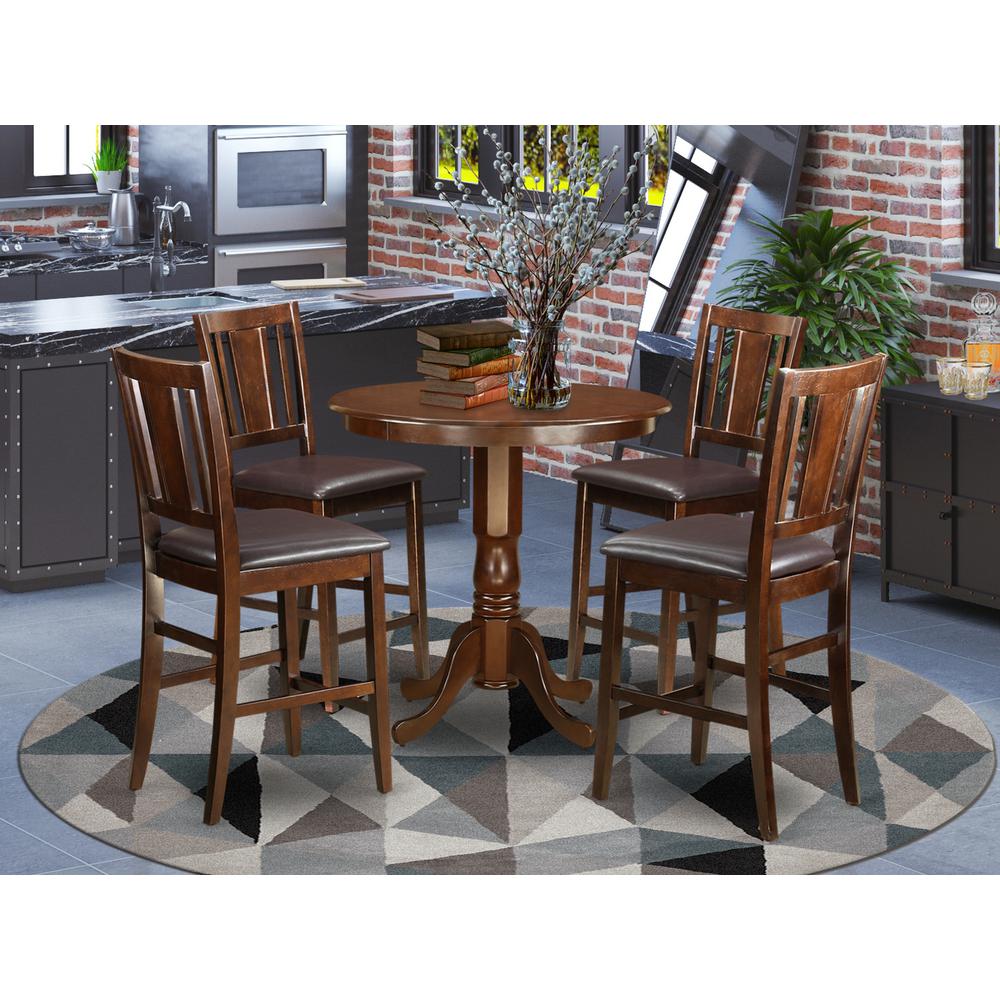 5  Pc  Dining  counter  height  set-pub  Table  and  4  counter  height  Chairs. Picture 4