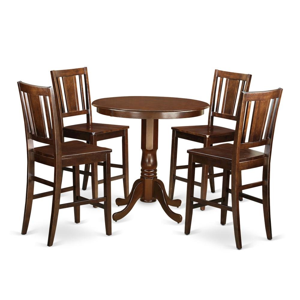 Stylish 5 Piece Counter Height Dining Table Set with 4 Chairs. Picture 1