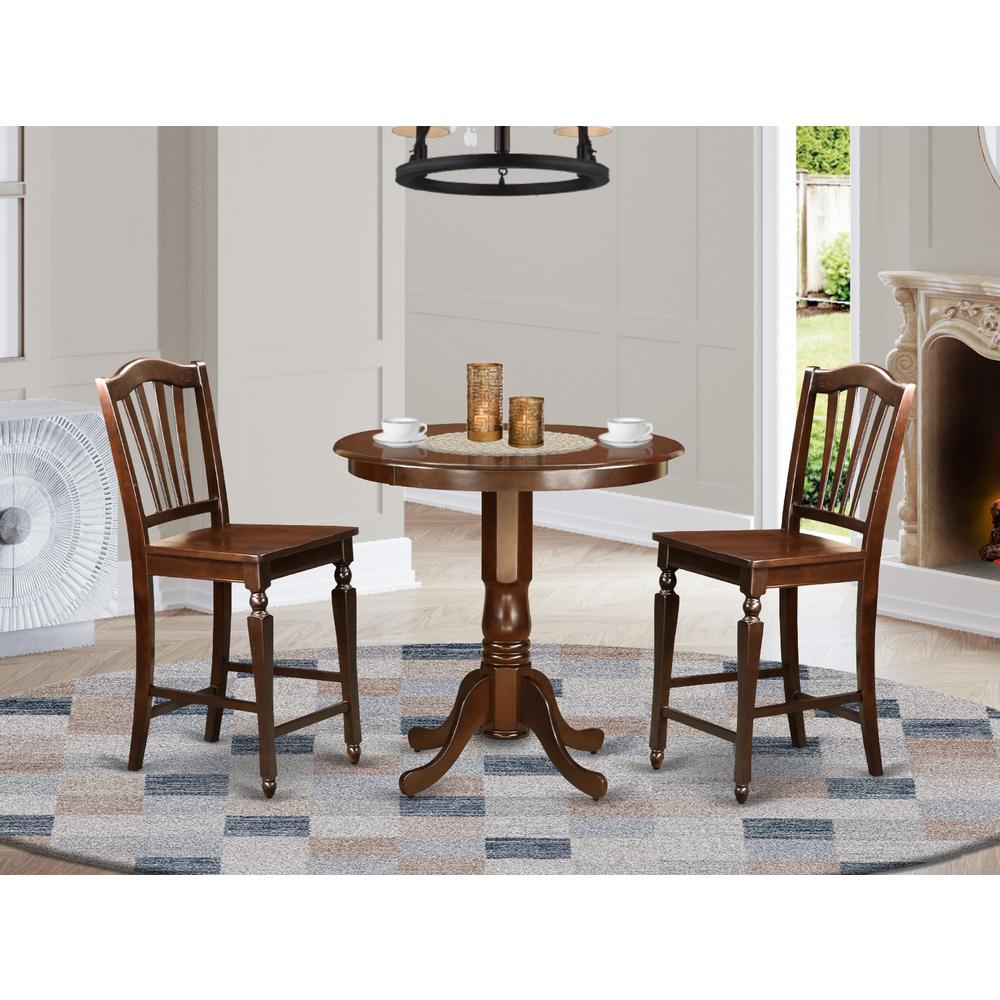 3  PC  counter  height  set-pub  Table  and  2  counter  height  Dining  chair. Picture 4