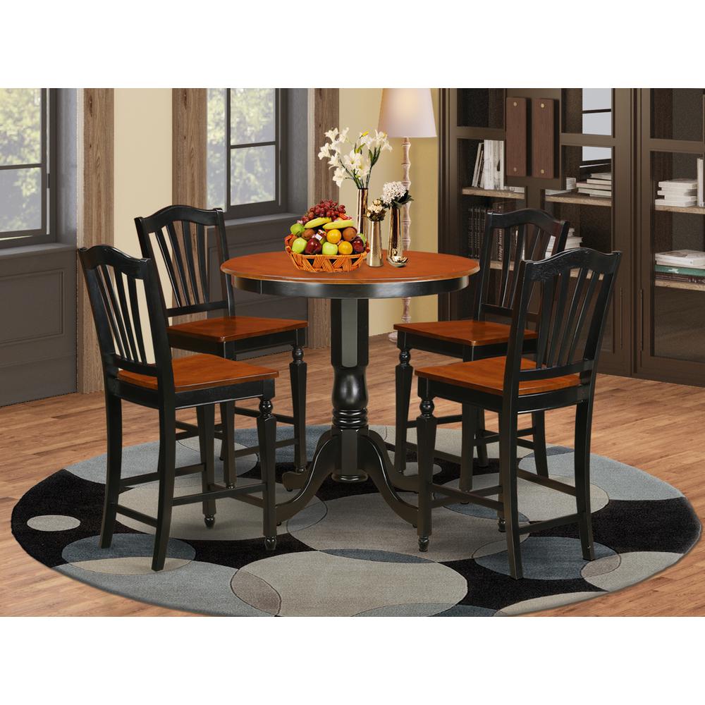 5  Pc  counter  height  Table  and  chair  set-pub  Table  and  4  Dining  Chairs. Picture 4