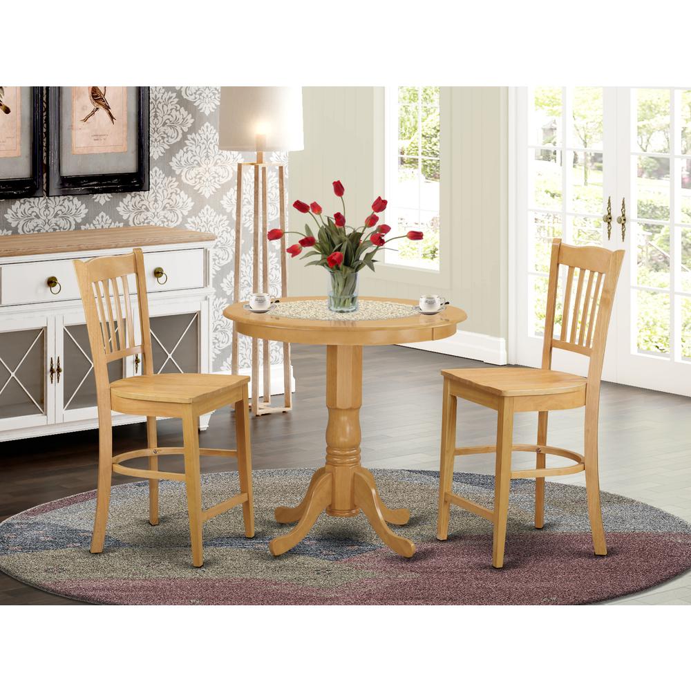 3  Pc  counter  height  Dining  room  set  -  high  top  Table  and  2  bar  stools.. Picture 4