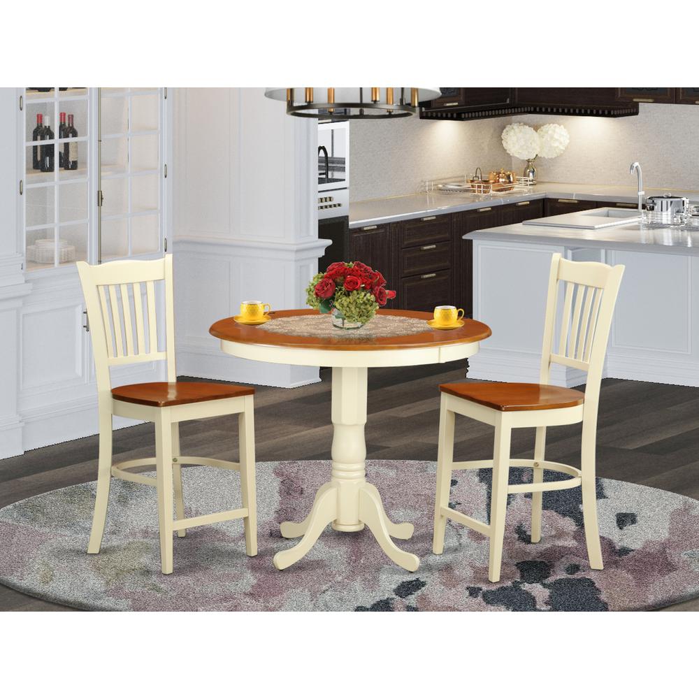 3  PC  Dining  counter  height  set-pub  Table  and  2  Dining  Chairs.. Picture 4