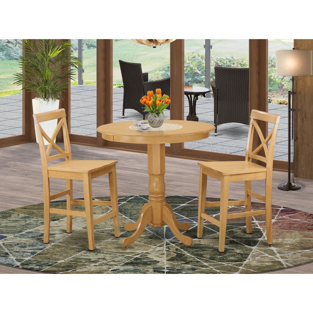 3  Pc  Dining  counter  height  set  -  Dining  Table  and  2  bar  stools.. Picture 4