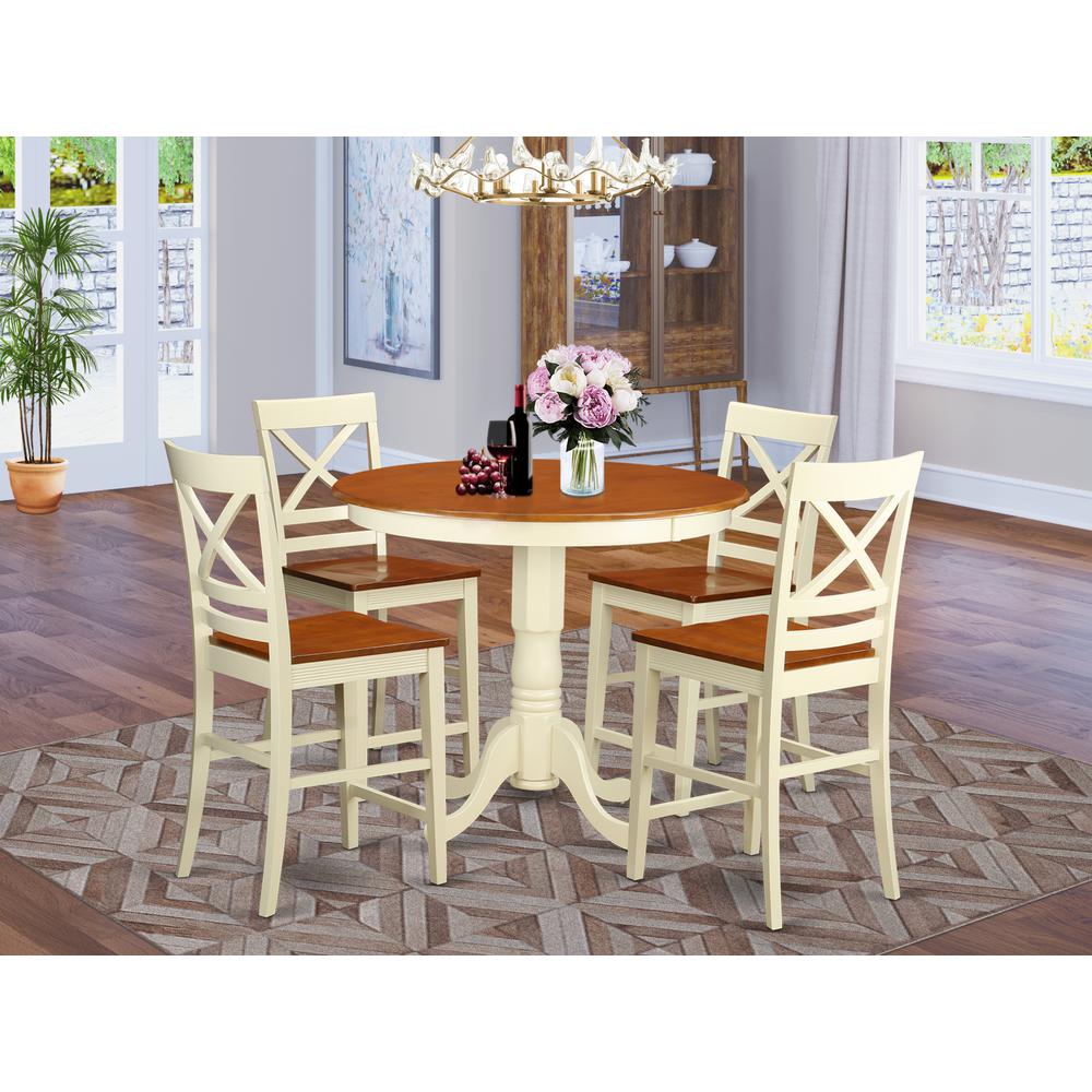 5  Pc  counter  height  Dining  room  set-pub  Table  and  4  counter  height  Chairs. Picture 4