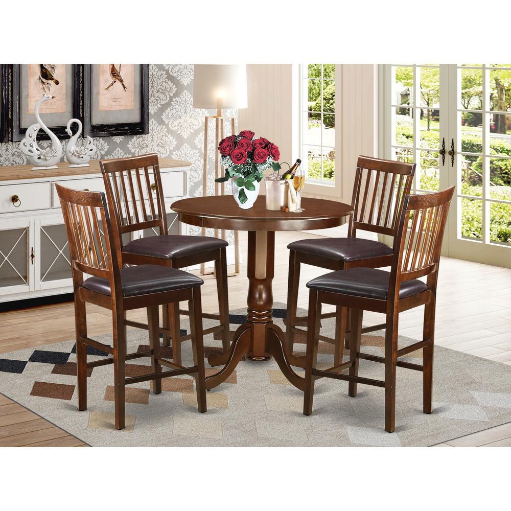 5  Pc  pub  Table  set  -  high  Table  and  4  bar  stools  with  backs.. Picture 4