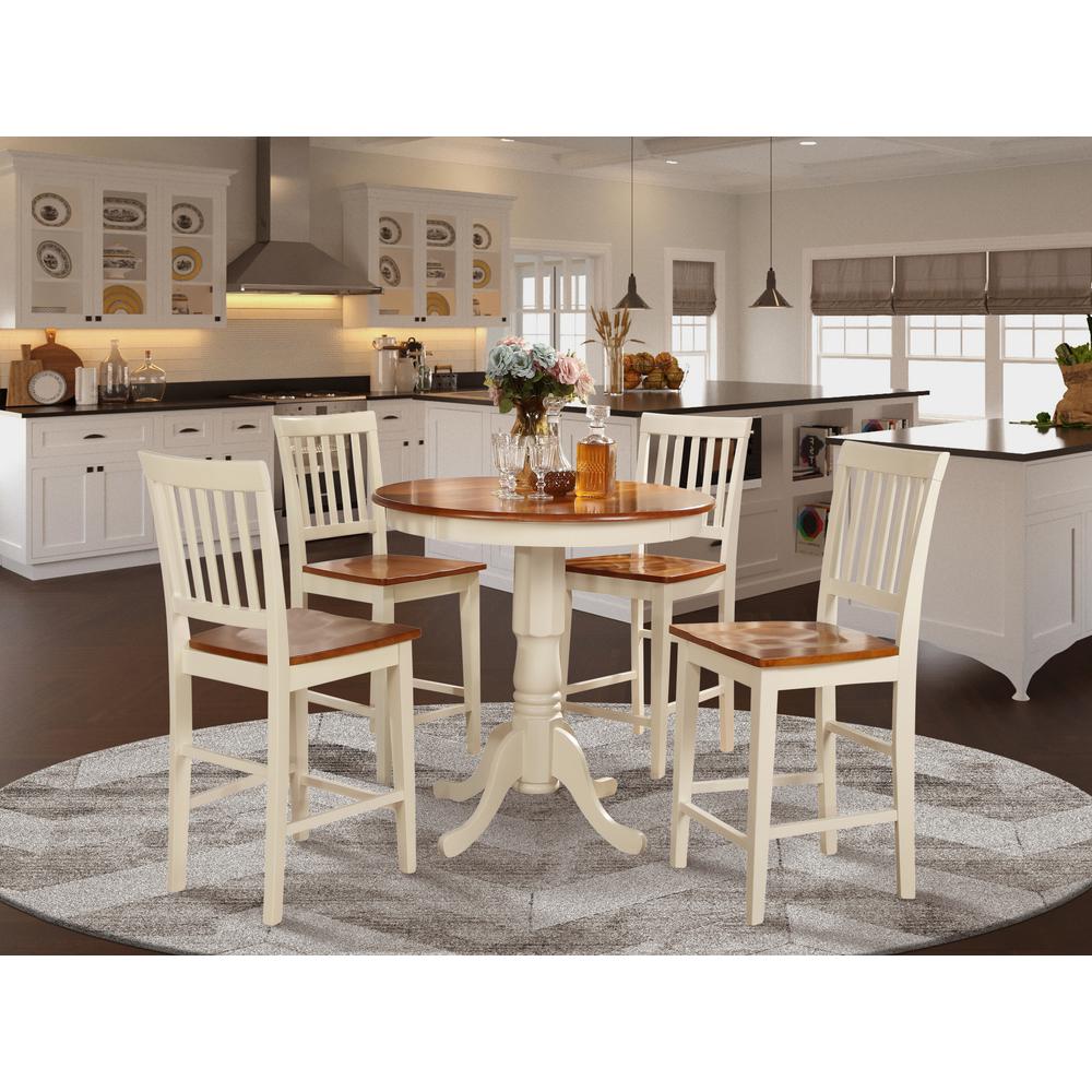 5  Pc  counter  height  Dining  set-high  Table  and  4  Kitchen  Chairs. Picture 4