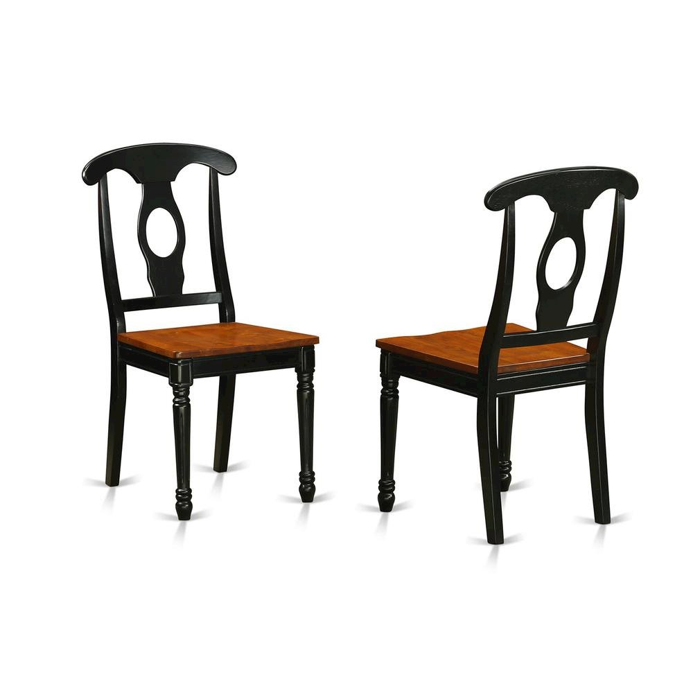 Solid Wood Dining Chairs with Napoleon Back, Set of 2. Picture 1