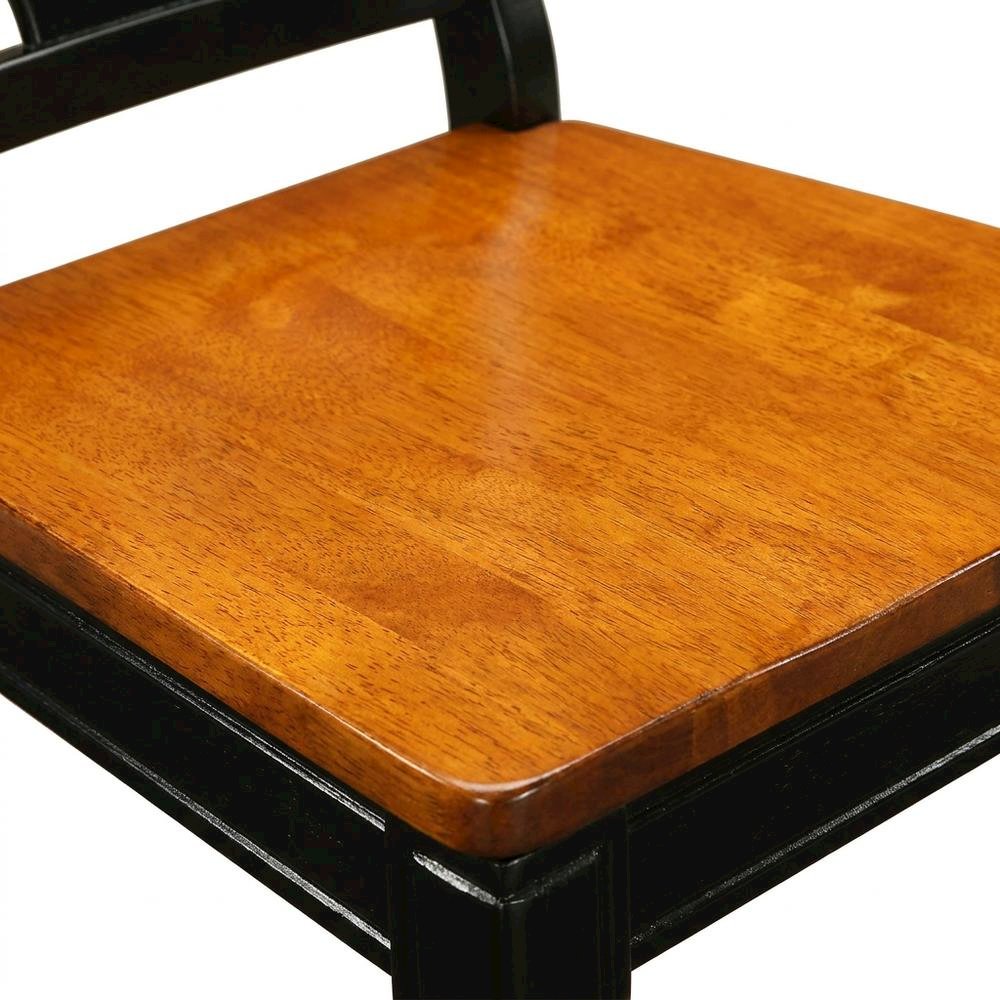 Solid Wood Dining Chairs with Napoleon Back, Set of 2. Picture 7