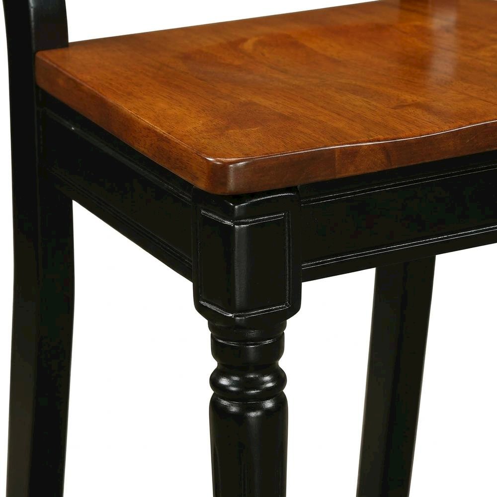 Solid Wood Dining Chairs with Napoleon Back, Set of 2. Picture 8