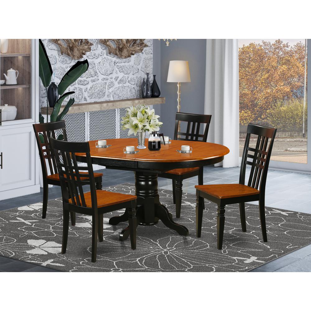 5  PC  Kitchen  Tables  and  chair  set  with  a  Kenley  Dining  Table  and  4  Kitchen  Chairs  in  Black  and  Cherry. Picture 4