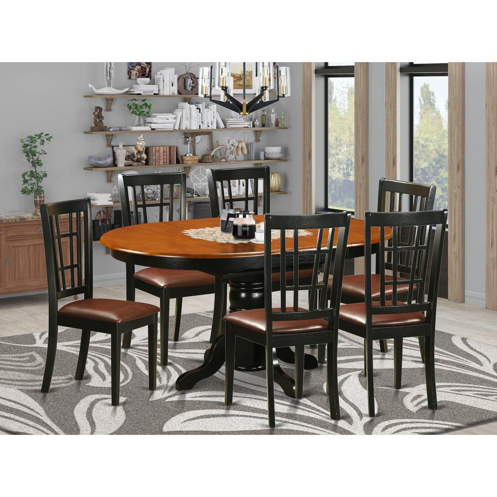 7  PC  Dining  room  set-Dining  Table  and  6  Wooden  Kitchen  Chairs. Picture 4