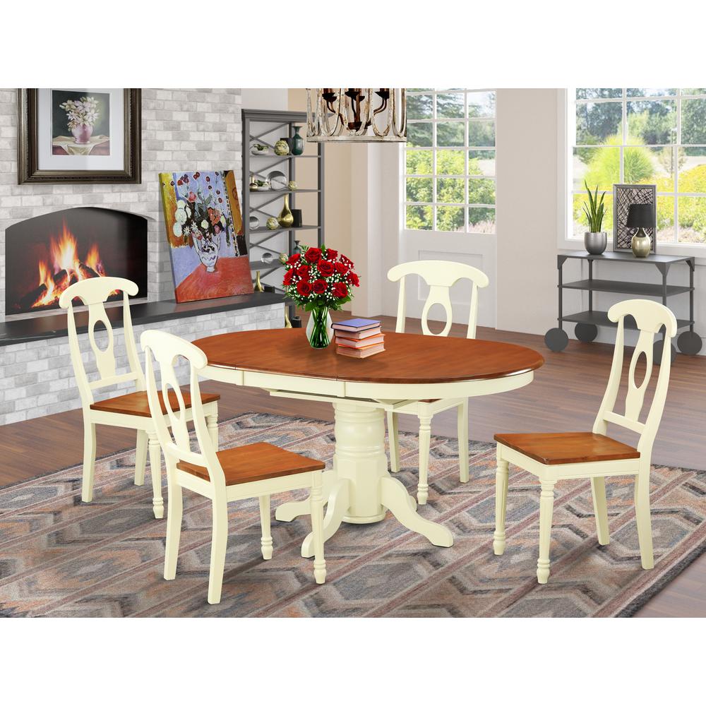 5  PC  Dining  room  set-Oval  Dining  Table  and  4  Dining  Chairs. Picture 4