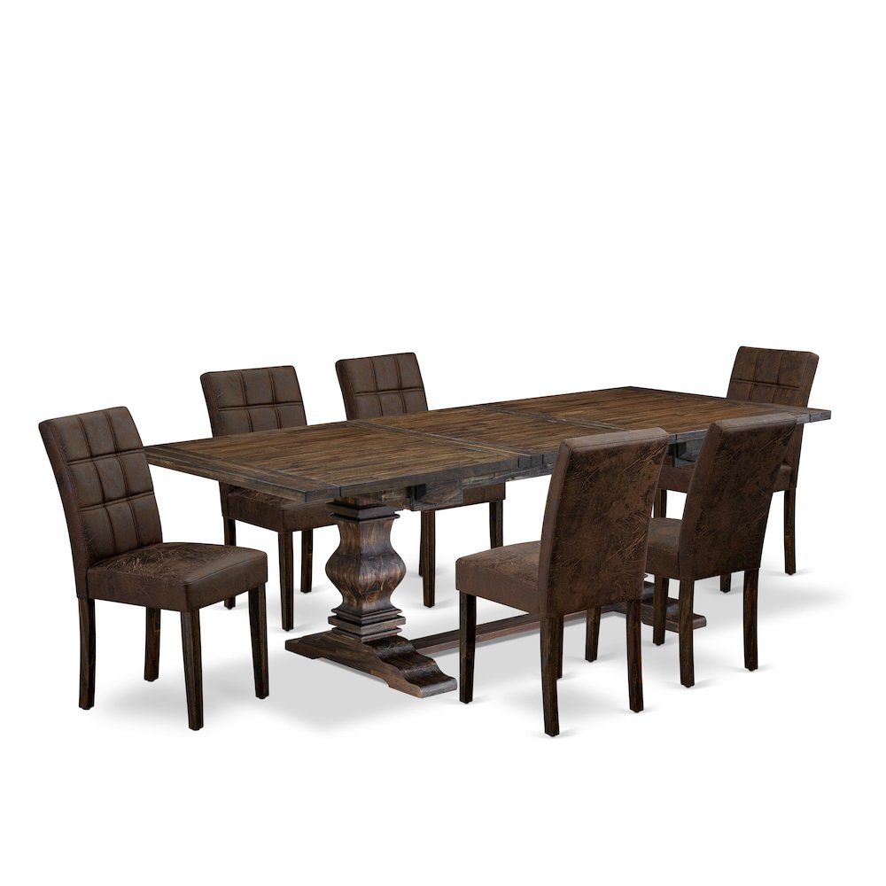 7 Piece Dining Room Set contain A Modern Dining Table. Picture 1