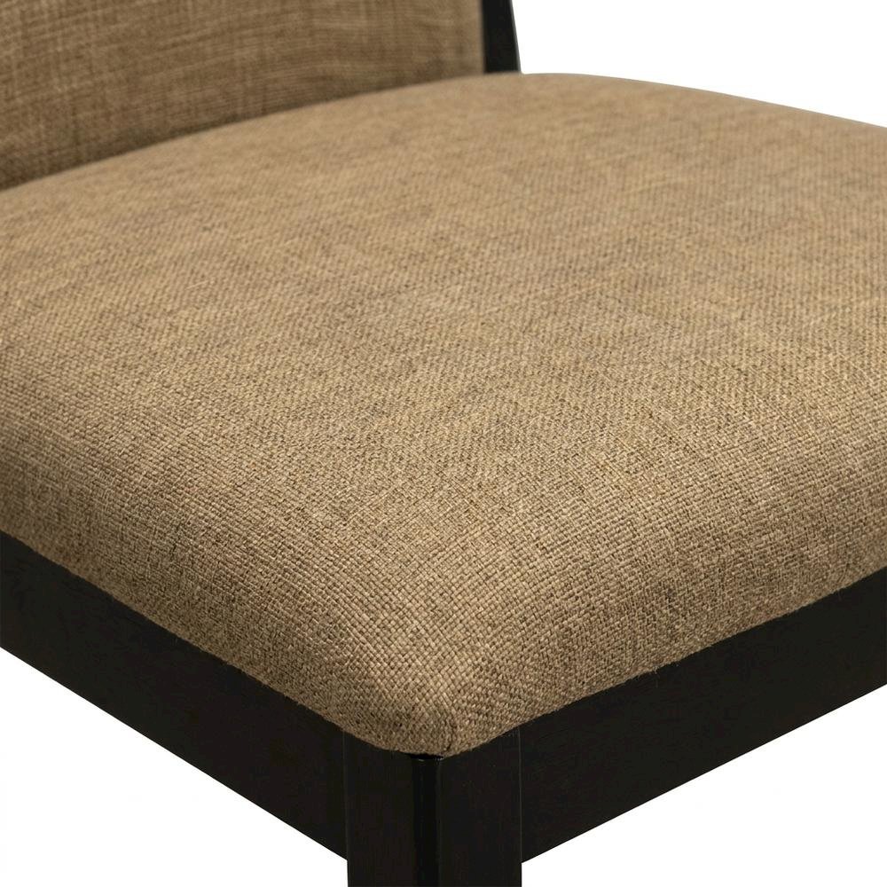 Upholstered Parson Dining Chair with High Back for Dining Room, Light Sable, Set of 2. Picture 7