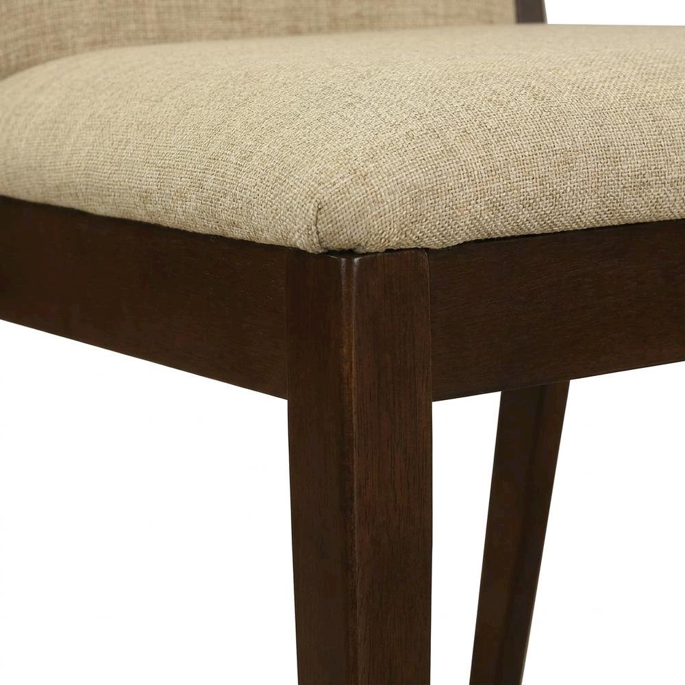 Upholstered Parsons Dining Chair with High Back, Light Tan, Set of 2. Picture 8