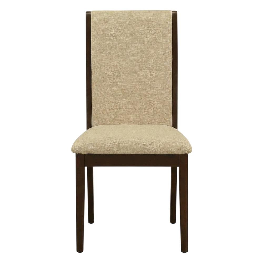 Upholstered Parsons Dining Chair with High Back, Light Tan, Set of 2. Picture 2