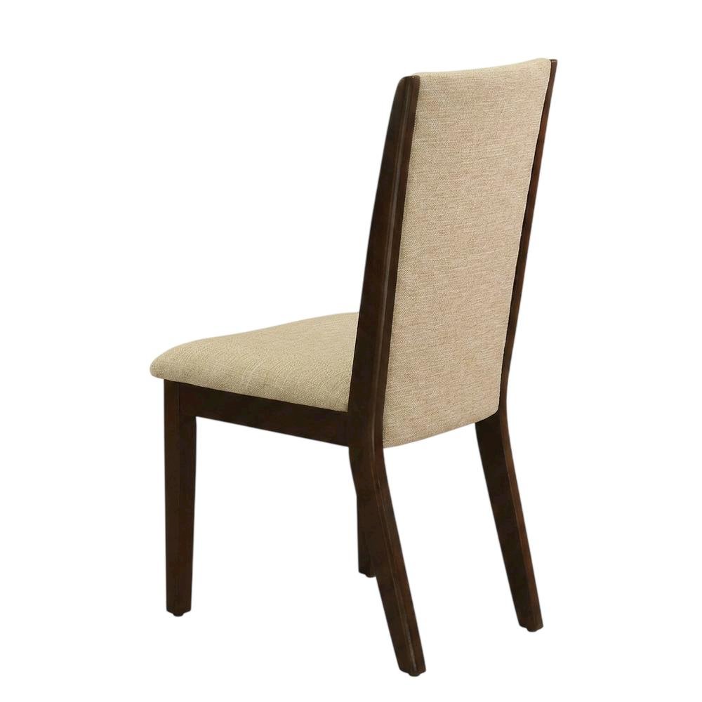 Upholstered Parsons Dining Chair with High Back, Light Tan, Set of 2. Picture 5
