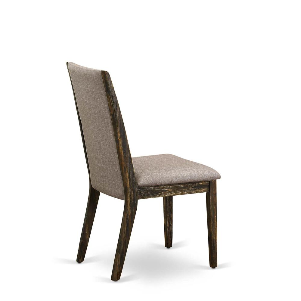 7-pc dining set with Chair’s Legs and Dark Khaki Linen Fabric. Picture 15