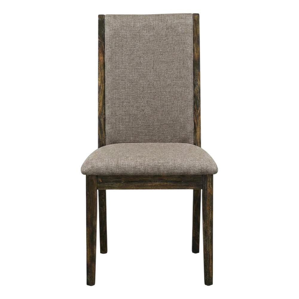 Fabric-Upholstered Parsons Dining Chair with High Back, Dark Khaki, Set of 2. Picture 2
