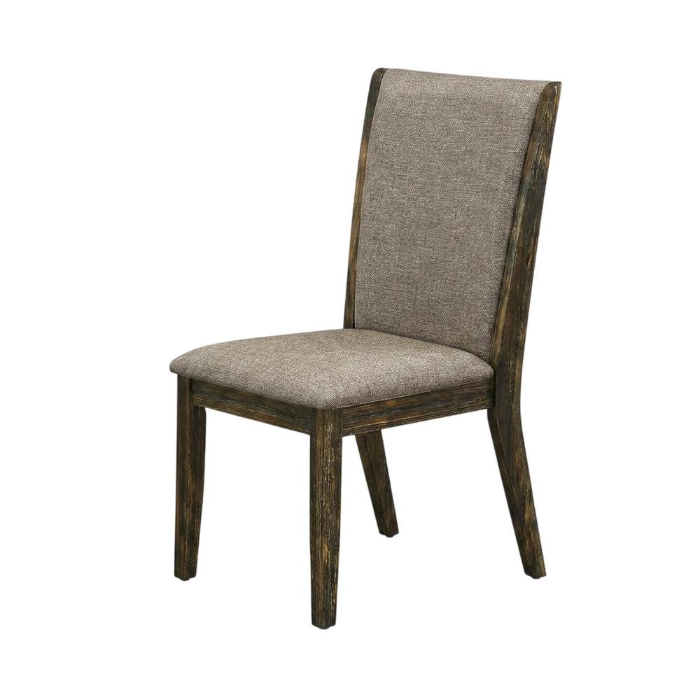 Fabric-Upholstered Parsons Dining Chair with High Back, Dark Khaki, Set of 2. Picture 5