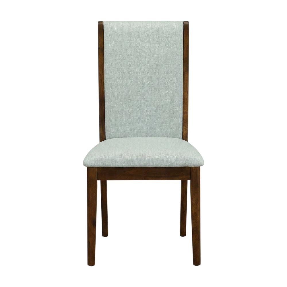 Fabric-Upholstered Parsons Dining Chair with High Back for Dining Room, Grey, Set of 2. Picture 2