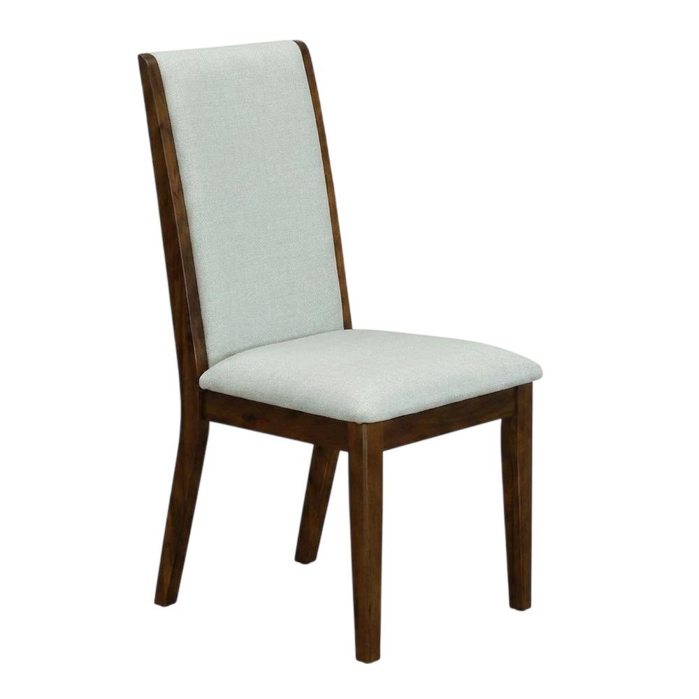 Fabric-Upholstered Parsons Dining Chair with High Back for Dining Room, Grey, Set of 2. Picture 5