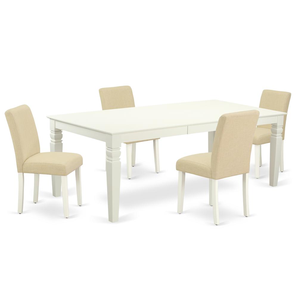 Dining Room Set Linen White, LGAB5-LWH-02. Picture 1