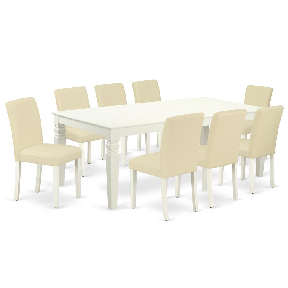 Dining Room Set Linen White, LGAB9-LWH-64. Picture 1