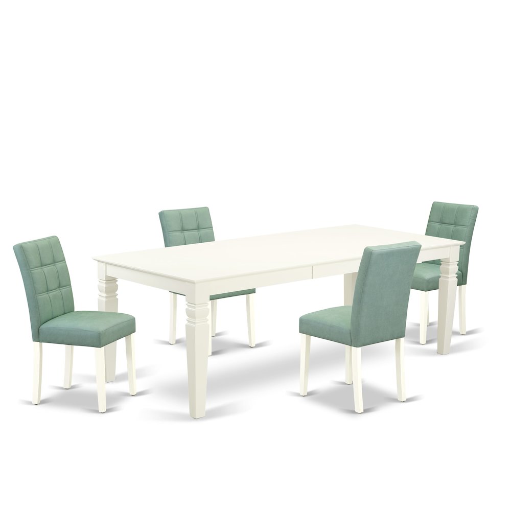 5 Piece Dining Table Set consists A Mid Century Modern Table. Picture 1