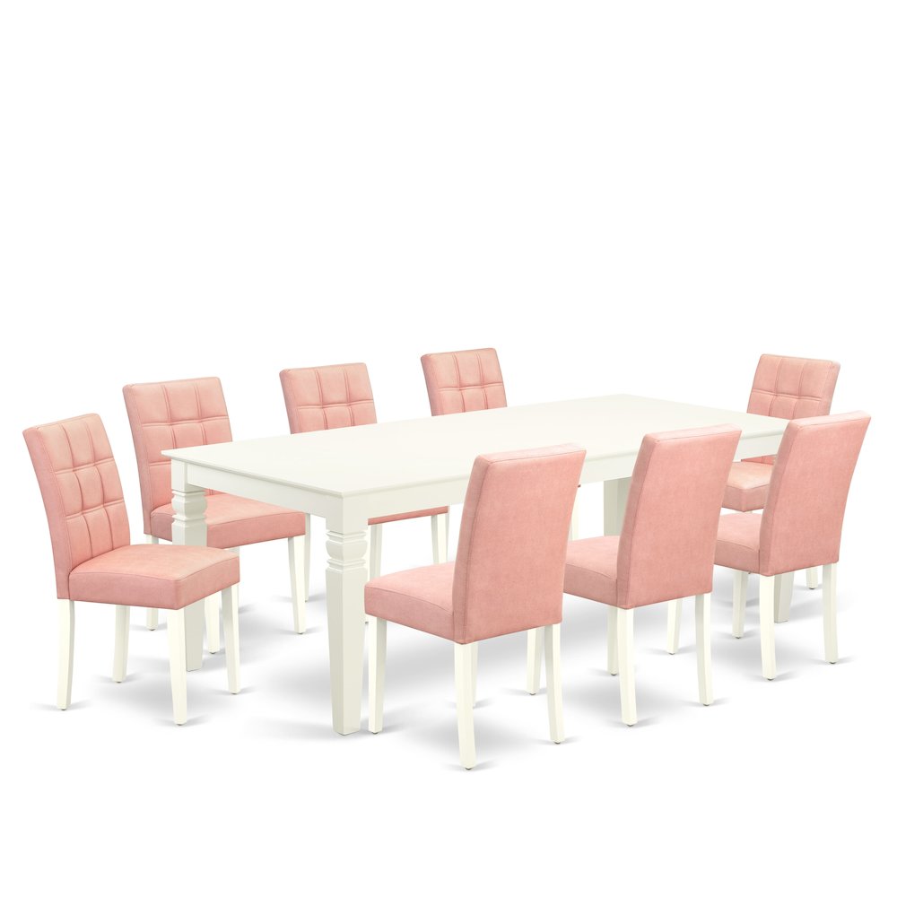 9 Piece Dinette Table Set contain A Modern Dining Table. Picture 1