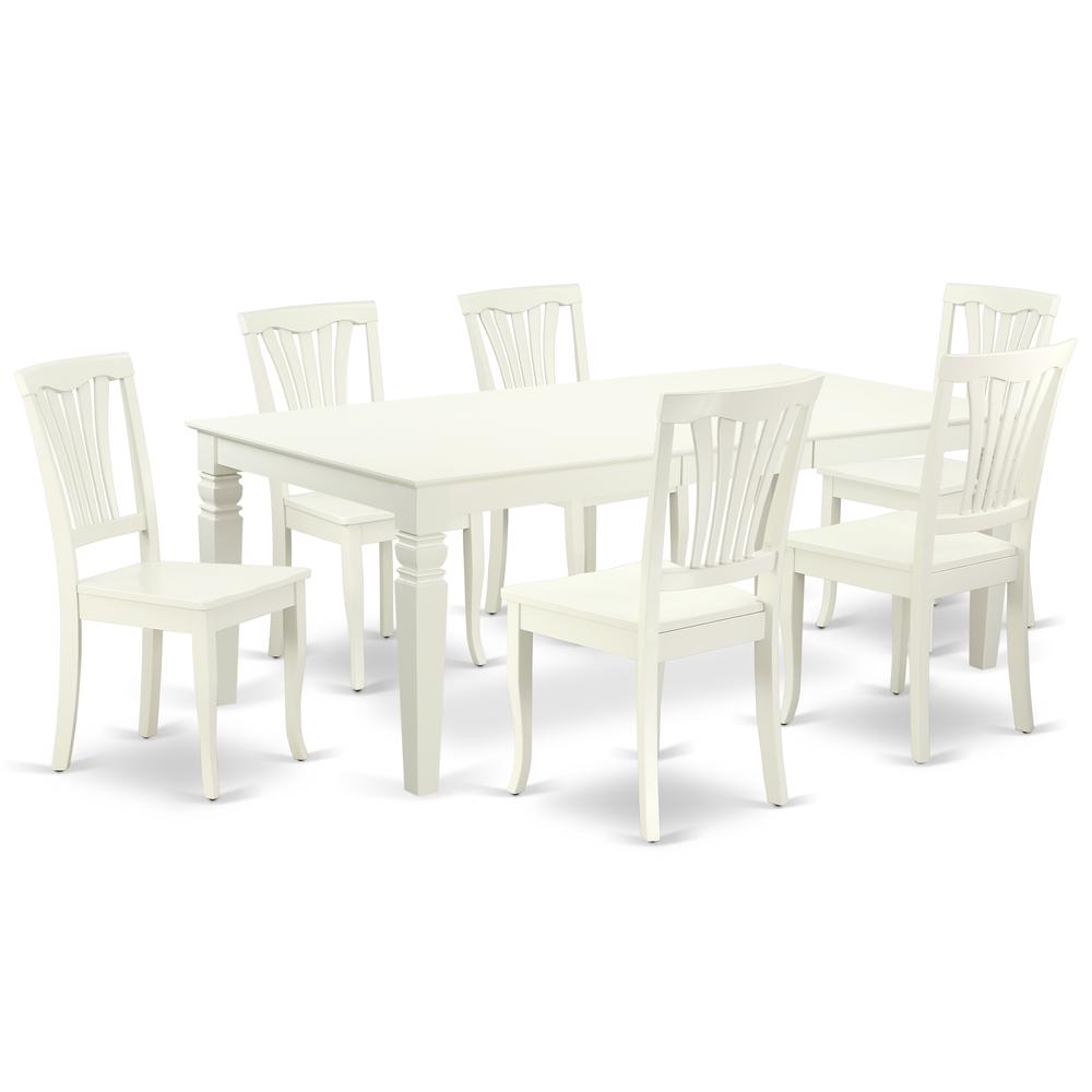Dining Room Set Linen White, LGAV7-LWH-W. Picture 1