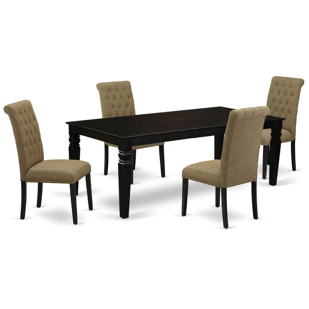 Dining Room Set Black, LGBR5-BLK-17. Picture 1